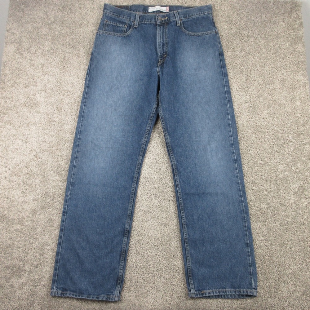 Vintage Levis Jeans Mens 34x34 Blue 569 Loose Straight Baggy Faded Denim Pants